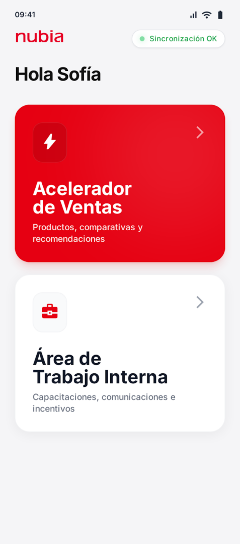 App Nubia para promotores