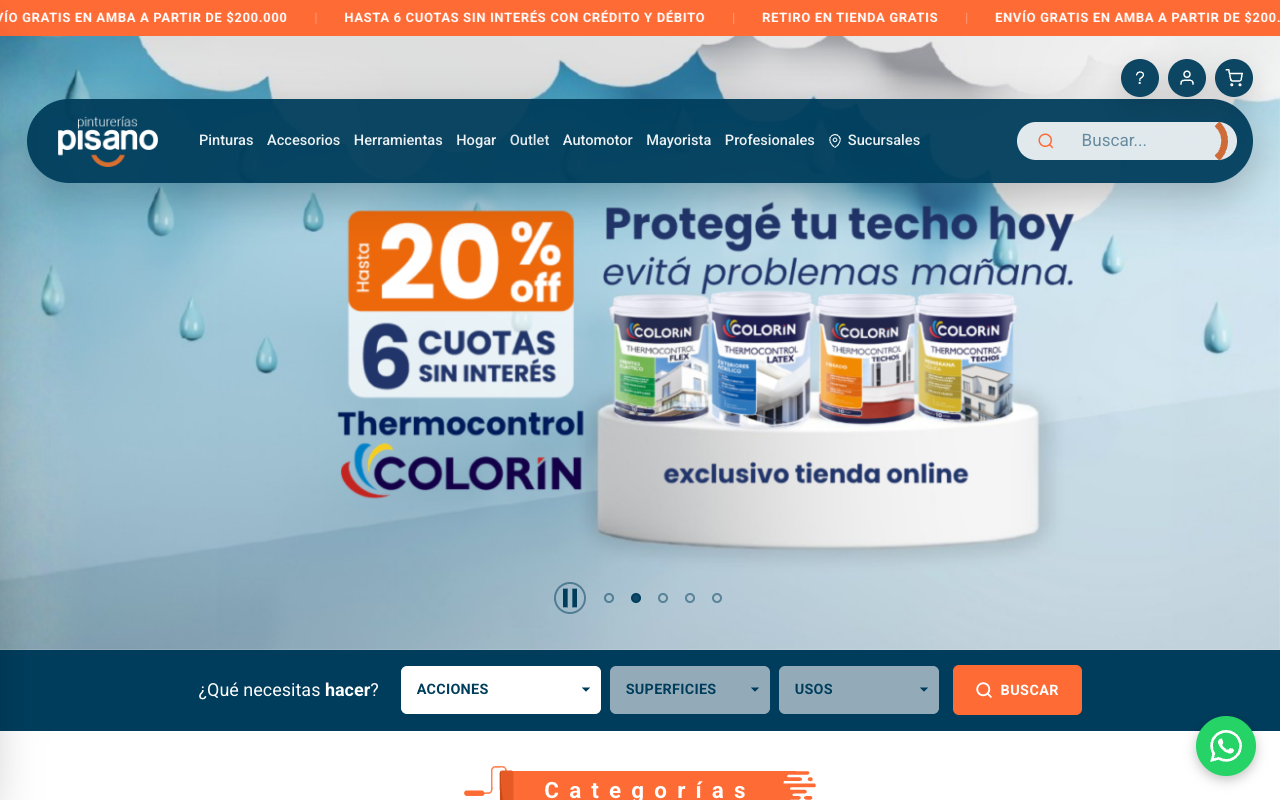 Tienda online de Pisano