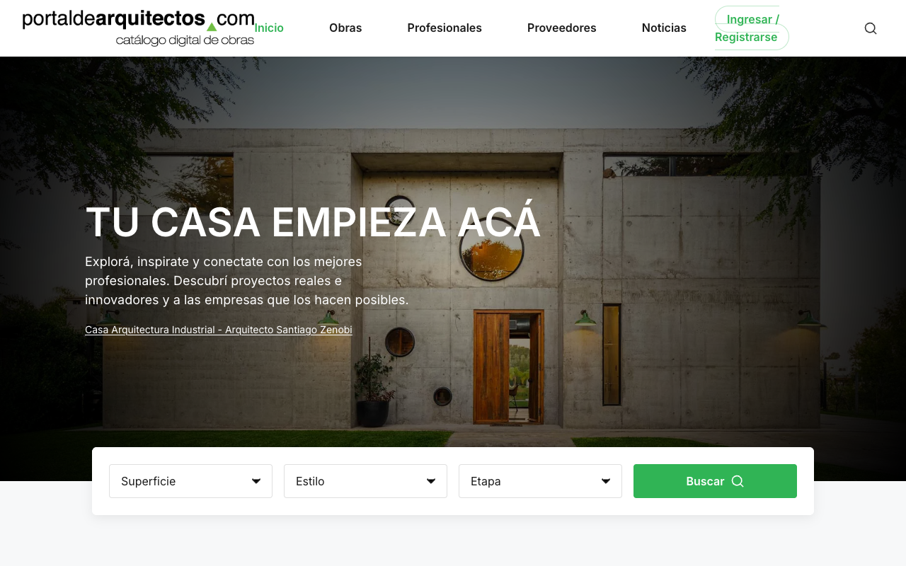 Obras y estudios en Portal de Arquitectos