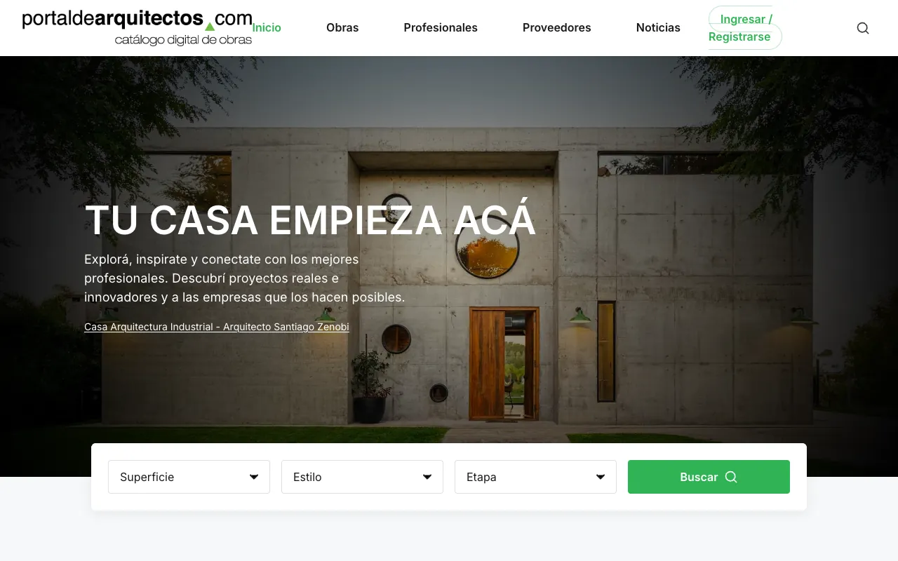 Obras y estudios en Portal de Arquitectos